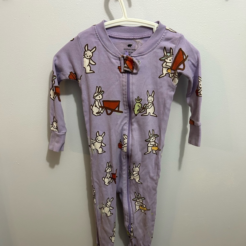 Monica + Andy Lavender Baby Bunny Onesie